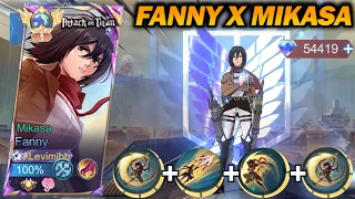 FANNY X MIKASA SKIN!! Levimlbb Review Skin Fanny MLBB X ATTACK ON TITAN COLLABORATION | MLBB