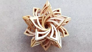 Scroll saw project "Frabjous" - wooden geometric sculpture