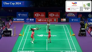 Puspitasari / Rose (IND) vs Lui / NG (HKG) | Uber Cup Finals 2024 | WD - Group C