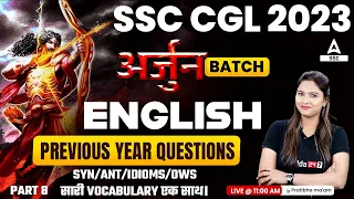 SSC CGL 2023 | SSC CGL English Classes by Pratibha Mam | Previous Year Vocabulary Questions