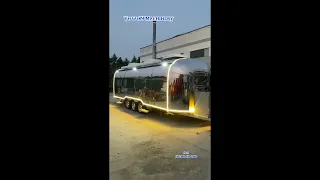 Chinese 770cm Airstream type stainless steel camping trailer