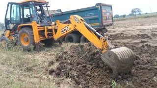 jcb 3dx Backhoe Bucket Loader in Mud Truck Loading gadi | jcb tractor | jcb video | jcb wala | jcb