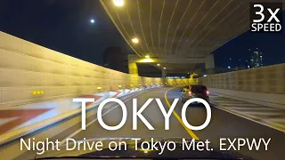 4K首都高夜景ドライブ/Night Drive on Tokyo Metropolitan Expressway [3倍速]
