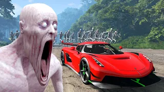 Run From the Horde Of Shy Guy (SCP-096)  -  BeamNG Drive Fun Madness | Crazy Cars Jumps Compilation