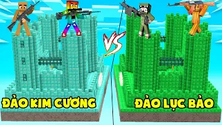 MINI GAME : CUỘC CHIẾN ĐẢO KIM CƯƠNG VS ĐẢO EMERALD ** NOOB LÀ XẠ THỦ PRO NHẤT ???