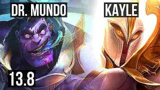DR. MUNDO vs KAYLE (TOP) | 13/2/9, 400+ games, Godlike | KR Master | 13.8