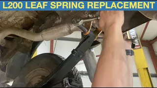 L200 Suspension Leaf Spring and shackle bush Replacement