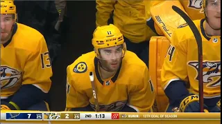 The score was 7-2 so Preds fans couldn't chant