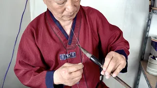 Process of Making Traditional Calligraphy Brush by Old Master Artisan