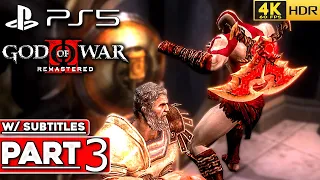 (PS5) GOD OF WAR 2 REMASTERED Walkthrough Part 3 Titan Mode NO DAMAGE [4K 60FPS HDR] - No Commentary