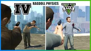 Ragdoll Physics Comparison! [GTA 5 vs GTA 4]