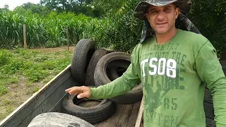 COMO FAZER (Enfeitar) A ENTRADA DO SÍTIO OU CHÁCARA USANDO PNEUS VELHOS, + ABRAÇOS PARA INSCRITOS.