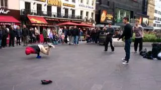 Leicester Square London - Dance crew performing