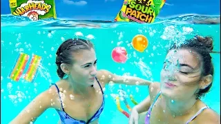 Trying SOUR CANDY Underwater Challenge! | CloeCouture