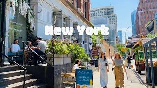[4K]🇺🇸NYC Summer Walk🗽TriBeca in Lower Manhattan🌿☕️Trendy Spots & Cute Cafes | June 2022