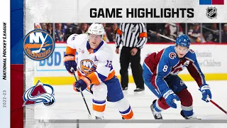 Islanders @ Avalanche 12/19 | NHL Highlights 2022