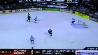 Finland vs USA IIHF Quarter Final Game
