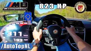 823HP BMW M8 Competition MANHART on AUTOBAHN [NO SPEED LIMIT] by AutoTopNL