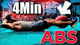 FULL CORE with a *MED-BALL* // 4 MIN ABS WORKOUT (Intermediate Level)