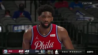 Embiid shows off his footwork and hits the fadeaway