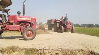 Mahindra 475 Di soil loaded & jcb 3dx soil loading in the trolley | mahindra 585 Di xp plus