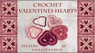 Crochet Valentine Heart Pattern by Violetta Vieux