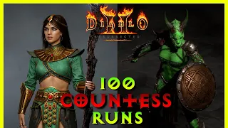 Diablo 2 Resurrected - Drop Highlights from 100 Countess Runs