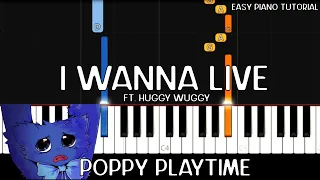 Poppy Playtime - I Wanna Live Meme ft. Huggy Wuggy (Easy Piano Tutorial)