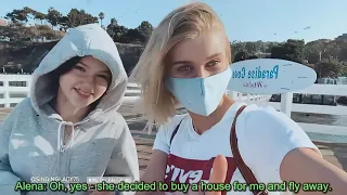 Daneliya Tuleshova and Alena Savostikova @liforsash hanging out on Malibu beach: September 25, 2020😀