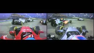 Alonso and Button - Bahrain 2014 Dual Onboard Replay