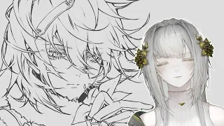 Let's draw Nier!! (Quiet-ish Drawing/Chatting Stream #6) | theCecile