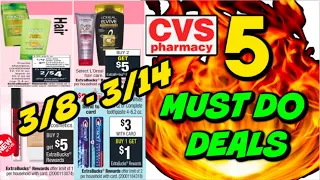 5 MUST DO CVS DEALS (3/8 - 3/14) | GRAB 9 ITEMS FOR $3.34!