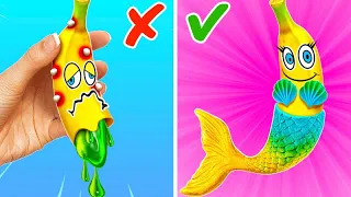 BANANA BECOMES A MERMAID 🧜‍♀️ 💉🍌*Fruit and Vegeteble Surgery and Medical Gadgets *
