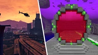 HOW TO MAKE A PORTAL TO GTA 5!! Minecraft