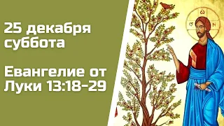 Евангелие дня 25 декабря 2021 с толкованием, суббота. От Луки 13:18-29