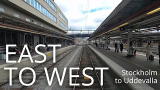 TRAIN DRIVER'S VIEW: From East to West (Stockholm-Uddevalla)