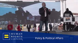 Alphonso David Speaks at Raphael Warnock and Jon Ossoff Rally Ahead of Senate Runoff Elections