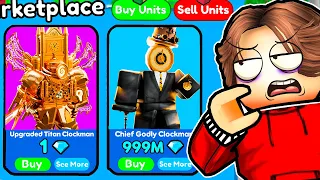 Spending 48 Hours in MARKETPLACE! (Toilet Tower Defense)