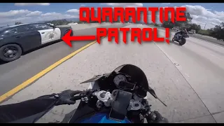 Bikers Caught SPEEDING During Quarantine & RUN - Bikes VS Cops #55