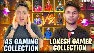 As Gaming Vs Lokesh Gamer Richest Collection War 😍 - Garena Free Fire