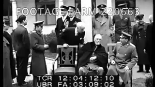 1945, Conference:  Yalta Group Photographs 220663-01 | Footage Farm