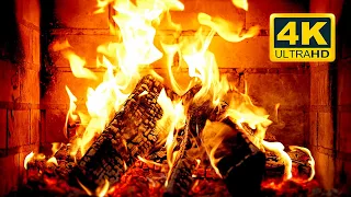 🔥 FIREPLACE Ultra HD 4K. Fireplace with Crackling Fire Sounds. Fireplace Burning. Fire Background