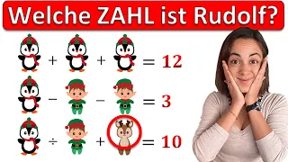 ⭐⭐⭐ Für welche Zahl steht Rudolf? | Mathe Rätsel Zahlen