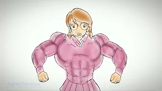 Female Biggest Muscle Growth Animation Ever - Do not miss to watch - Crazy Female Muscle Transform