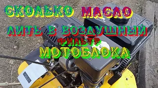 Сколько лить масло в воздушный фильтр мотоблока и для чего?