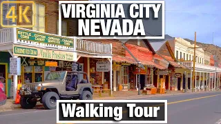 4K City Walks - Virginia City, NV - Historic Mining City of Nevada - Virtual Treadmill Scenery Walk