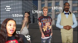 Height of Singers from Shortest to Tallest (3D Comparison) | Reaction