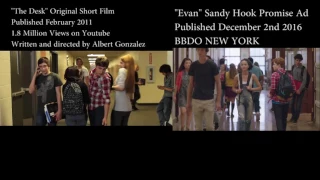 "Evan" Sandy Hook Promise Ad Copies "The Desk" Original Short film by Albert Gonzalez