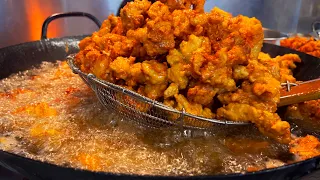 にんにくと生姜の唐揚げ　fried chicken with garlic and ginger