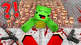 JJ and Mikey Escape from SCARY VILLAGERS ARMY Apocalypse in Minecraft - Maizen